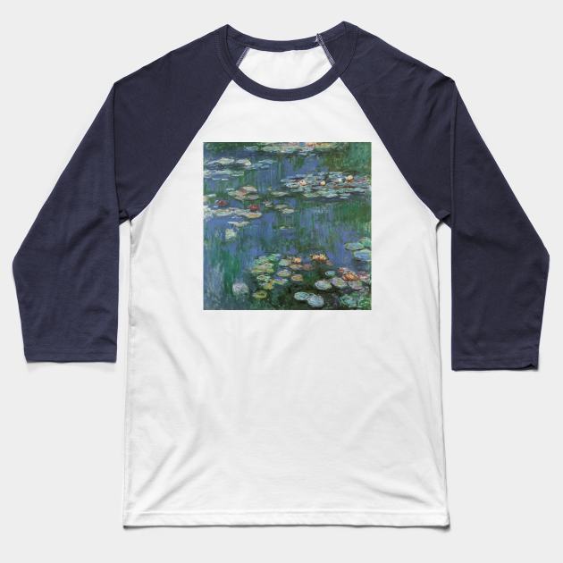 Waterlilies by Claude Monet Baseball T-Shirt by MasterpieceCafe